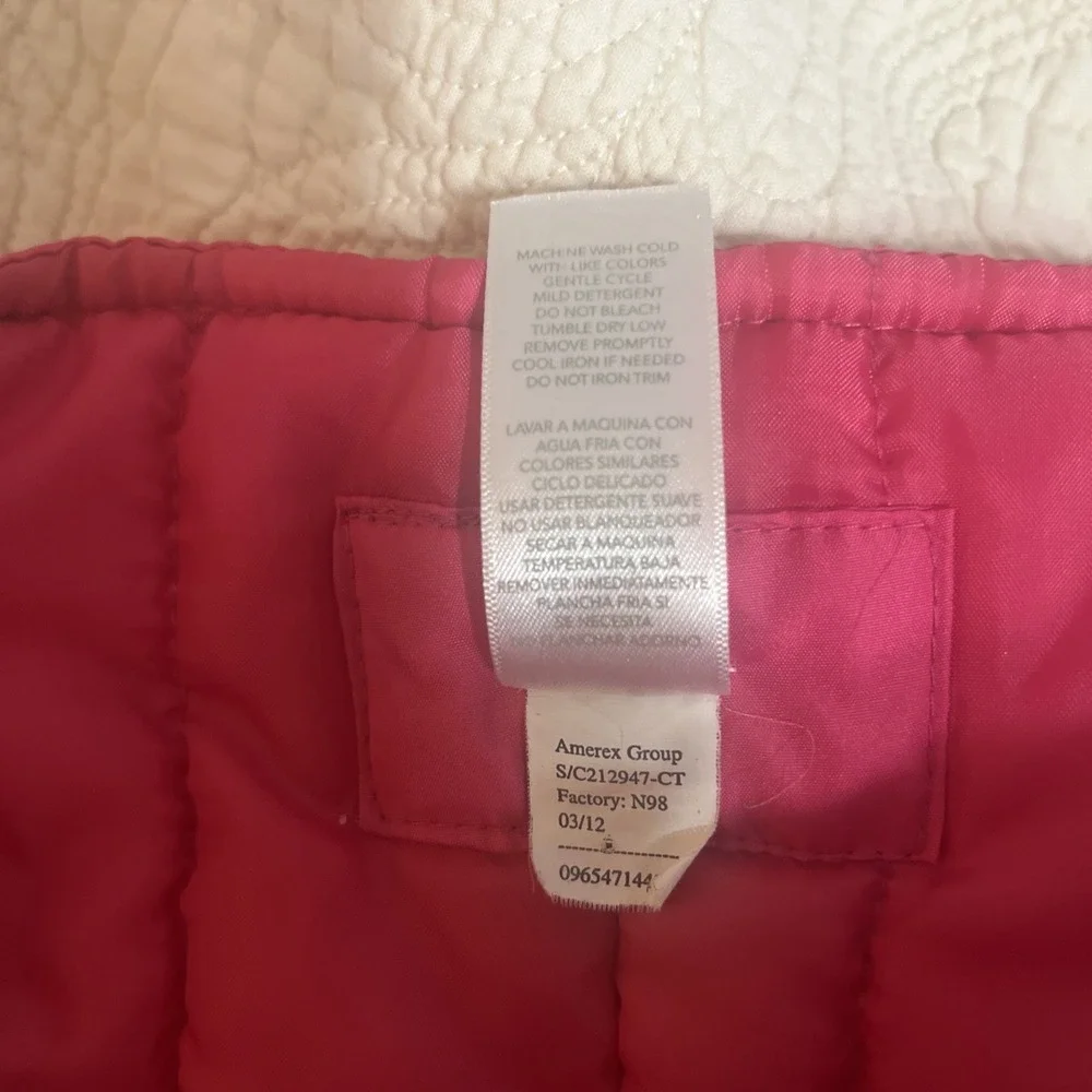 Carter's‎ Girls Pink Snow Bib Overalls Sz Large  6X Waterproof Insulated Winter